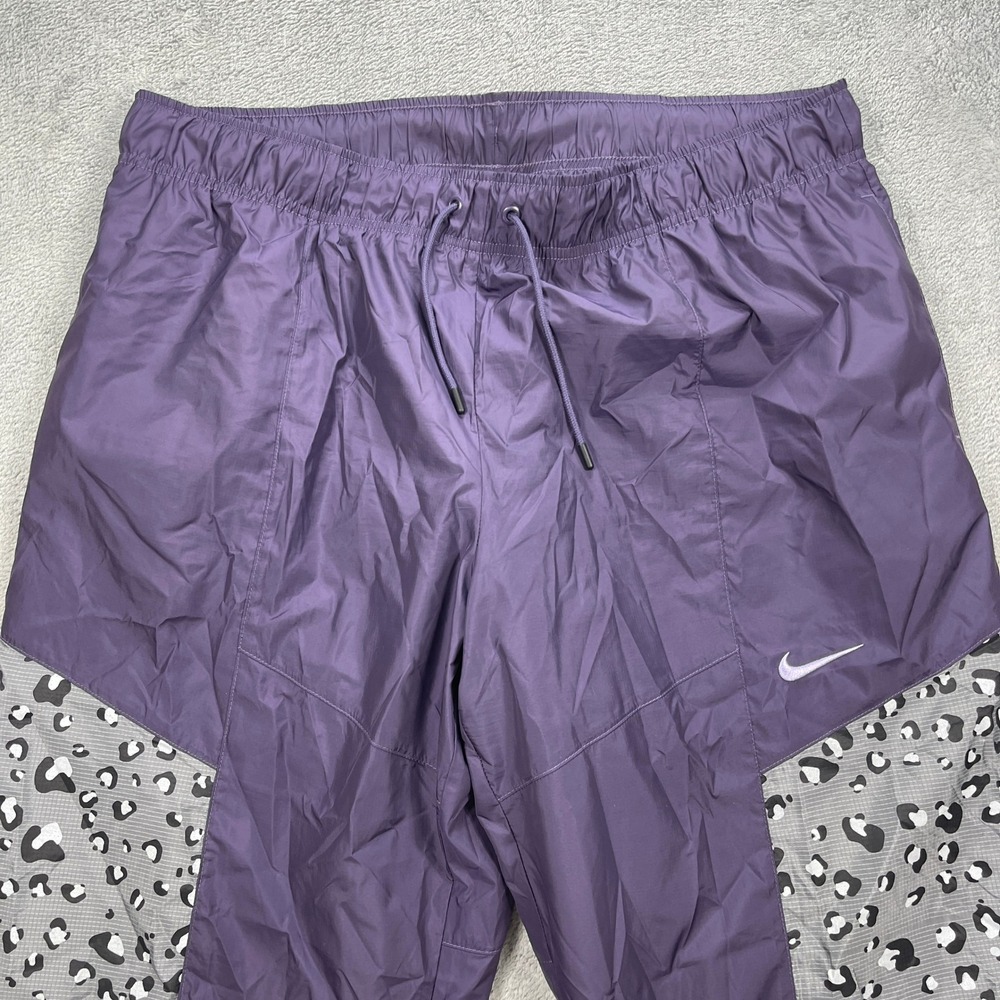 Nike Track Pants Women XL Purple Sportswear Leopard Print DD5894-573 Joggers - Picture 2 of 15